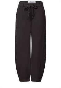 High Waist Barrel Leg Hose im Casual Fit black coffee