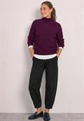 High Waist Barrel Leg Hose im Casual Fit black