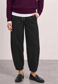 High Waist Barrel Leg Hose im Casual Fit black