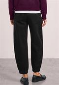 High Waist Barrel Leg Hose im Casual Fit black