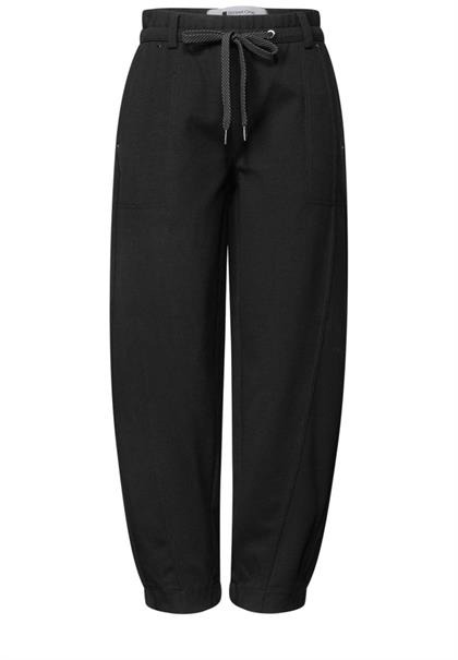 High Waist Barrel Leg Hose im Casual Fit black
