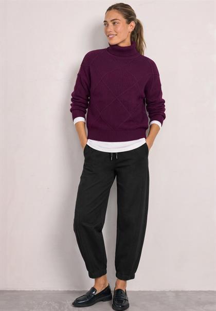 High Waist Barrel Leg Hose im Casual Fit black