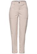 High Waist Barrel Leg Hose im Casual Fit clay sand