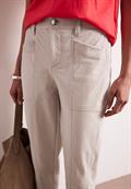 High Waist Barrel Leg Hose im Casual Fit clay sand