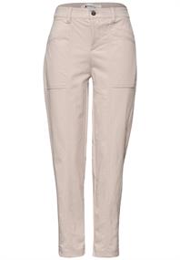 High Waist Barrel Leg Hose im Casual Fit clay sand
