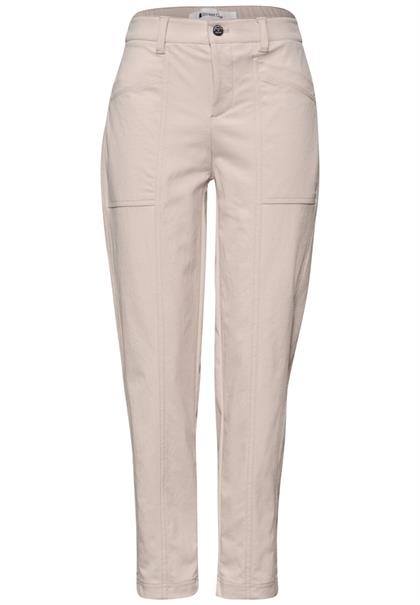High Waist Barrel Leg Hose im Casual Fit clay sand