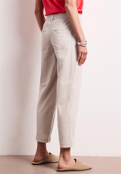 High Waist Barrel Leg Hose im Casual Fit clay sand