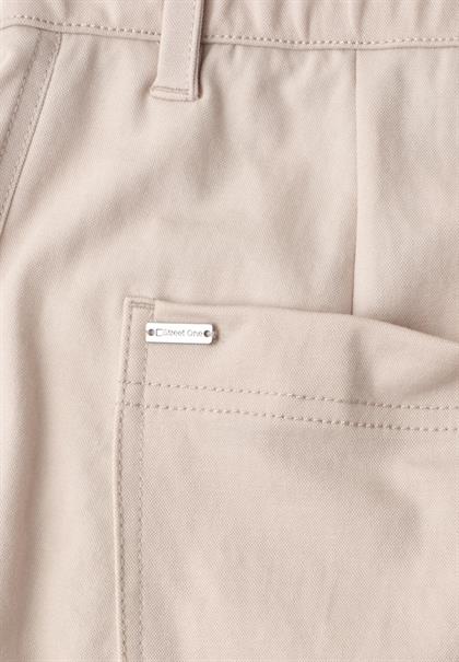 High Waist Barrel Leg Hose im Casual Fit clay sand