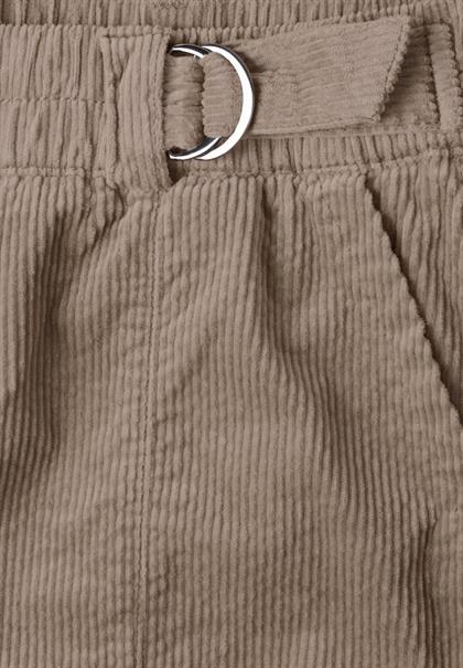 High Waist Barrel Leg Hose mit Elastikbund sanded amber