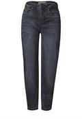 High Waist Barrel Leg Jeans im Casual Fit steel grey washed