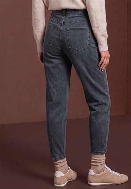 High Waist Barrel Leg Jeans im Casual Fit steel grey washed