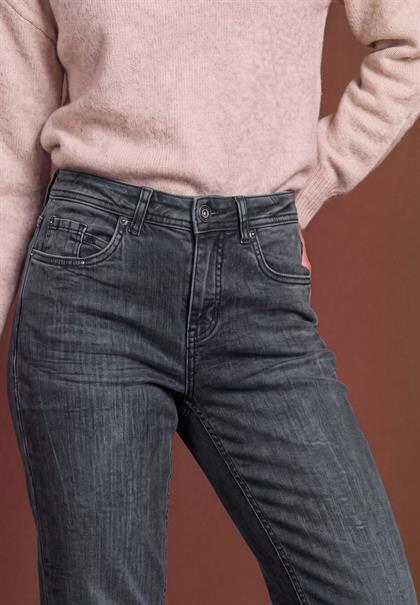 High Waist Barrel Leg Jeans im Casual Fit steel grey washed