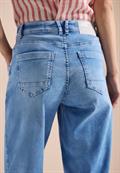 High Waist Barrel Leg Jeans im Loose Fit light blue random bleached