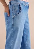 High Waist Barrel Leg Jeans im Loose Fit light blue random bleached