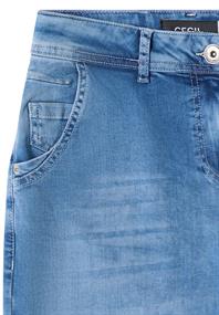 High Waist Barrel Leg Jeans im Loose Fit light blue random bleached