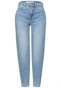 High Waist Barrel Leg Jeans im Loose Fit light blue soft washed