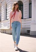 High Waist Barrel Leg Jeans im Loose Fit light blue soft washed