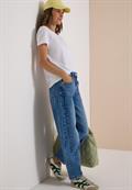 High Waist Barrel Leg Jeans im Loose Fit light blue used wash