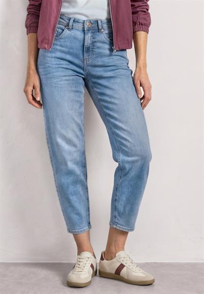 High Waist Barrel Leg Jeans im Loose Fit light blue wash