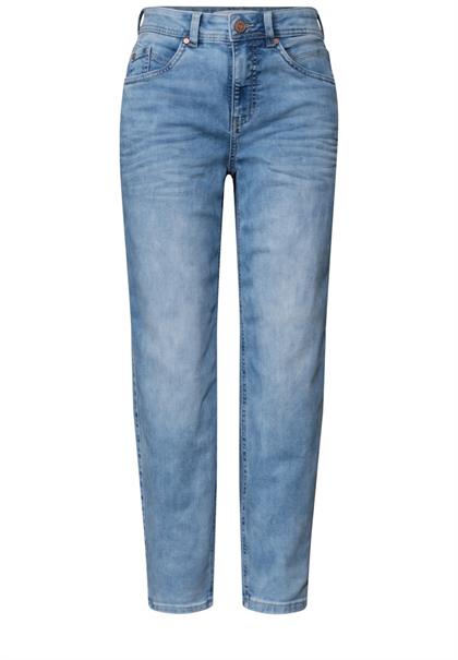High Waist Barrel Leg Jeans im Loose Fit light blue wash