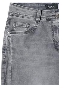 High Waist Barrel Leg Jeans im Loose Fit light grey wash