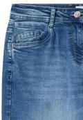 High Waist Barrel Leg Jeans im Loose Fit mid blue wash