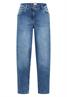 High Waist Barrel Leg Jeans im Loose Fit mid blue wash