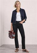 High Waist Bootcut Jeans im Slim Fit black rinse wash