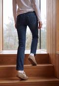 High Waist Bootcut Jeans im Slim Fit dark blue wash