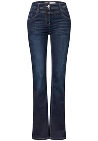 High Waist Bootcut Jeans im Slim Fit dark blue wash