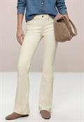 High Waist Bootcut Jeans im Slim Fit ecru washed