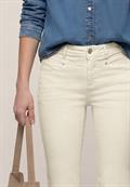 High Waist Bootcut Jeans im Slim Fit ecru washed
