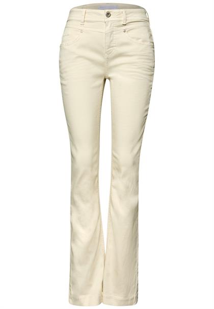 High Waist Bootcut Jeans im Slim Fit ecru washed