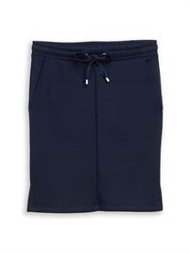 High Waist Scuba Rock mit Gummibund sky captain blue