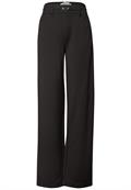 High Waist Straight Leg Hose im Casual Fit black coffee