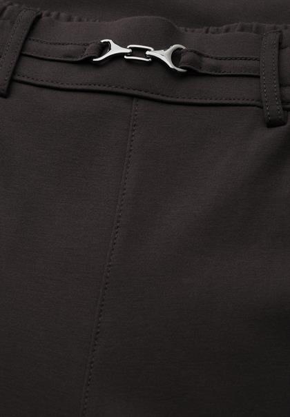 High Waist Straight Leg Hose im Casual Fit black coffee