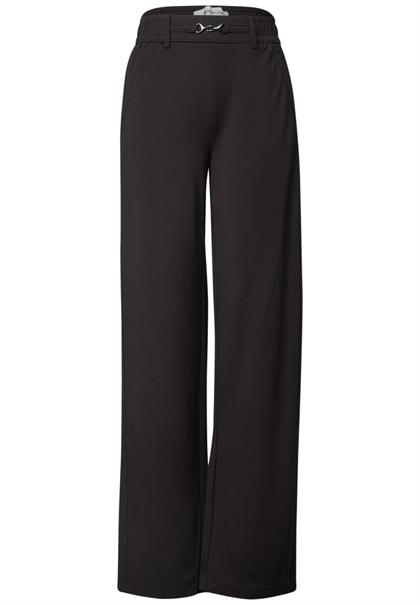 High Waist Straight Leg Hose im Casual Fit black coffee