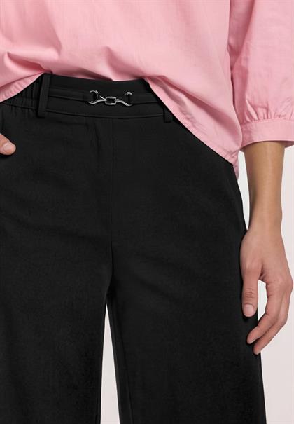 High Waist Straight Leg Hose im Casual Fit black