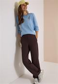 High Waist Straight Leg Hose im Loose Fit truffle brown