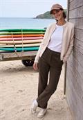 High Waist Straight Leg Hose im Loose Fit truffle brown