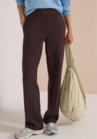 High Waist Straight Leg Hose im Loose Fit truffle brown
