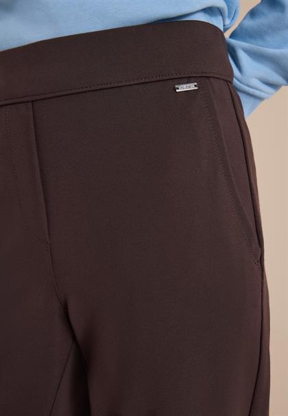 High Waist Straight Leg Hose im Loose Fit truffle brown
