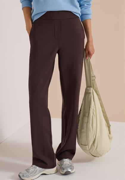 High Waist Straight Leg Hose im Loose Fit truffle brown
