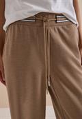 High Waist Straight Leg Hose mit Dessin creamy mocha melange