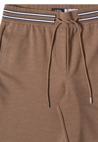 High Waist Straight Leg Hose mit Dessin creamy mocha melange