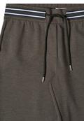 High Waist Straight Leg Hose mit Dessin dried olive green