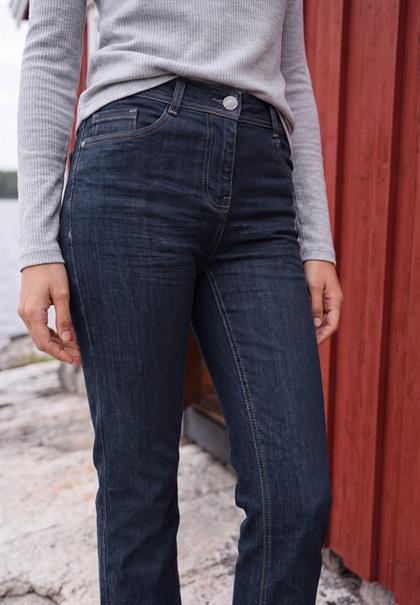High Waist Straight Leg Jeans im Slim Fit rinsed wash