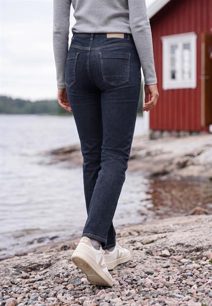 High Waist Straight Leg Jeans im Slim Fit rinsed wash
