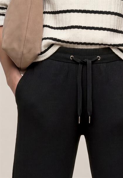 High Waist Wide Leg Hose im Casual Fit black