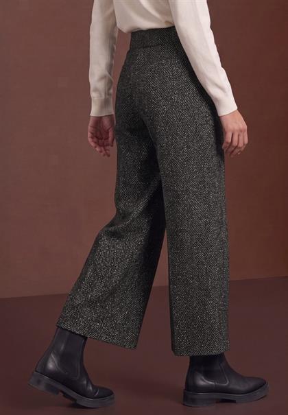 High Waist Wide Leg Hose im Casual Fit black